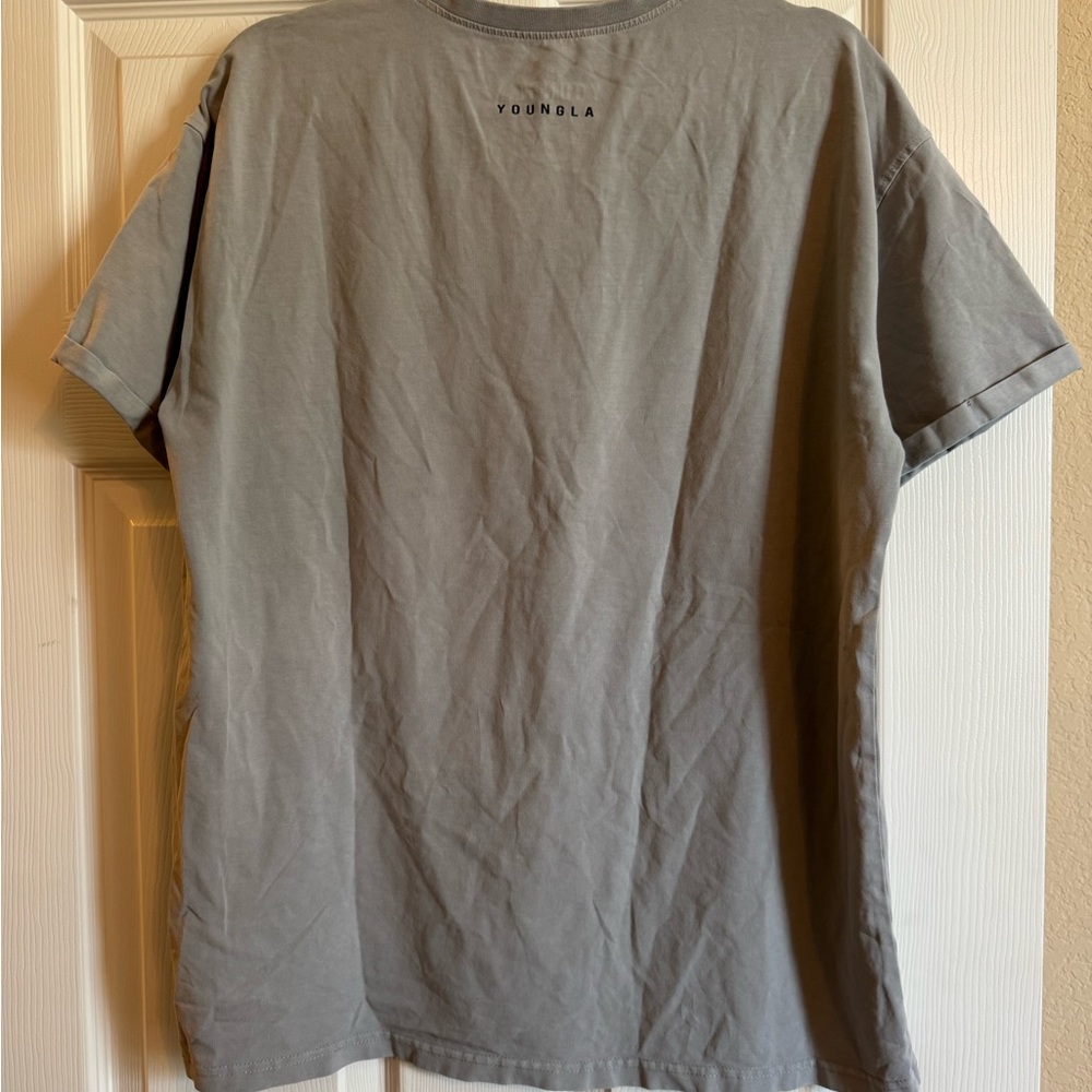 YoungLA Cloud Design Short Sleeve Tee - Gray - Picture 4 of 4
